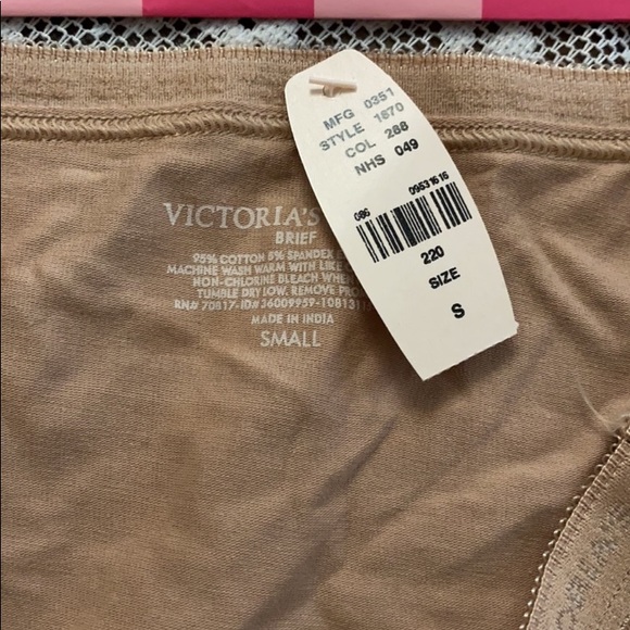 NEW Victoria’s Secret Cotton Panty Brief Underwear nude Tan SZ S - Picture 4 of 5